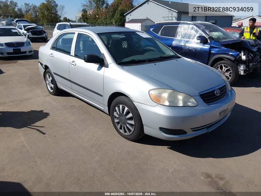 TOYOTA COROLLA 2008, VIN 2T1BR32E88C934059