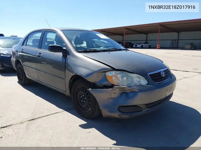 TOYOTA COROLLA 2008, VIN 1NXBR32E18Z017916