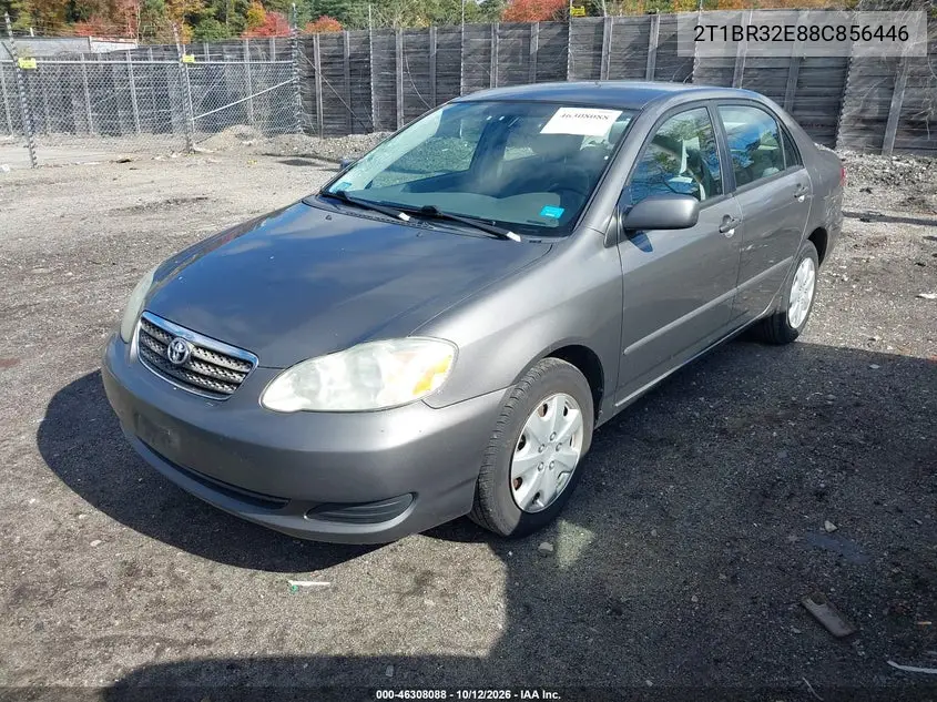2008 TOYOTA COROLLA VIN 2T1BR32E88C856446 — фото 2
