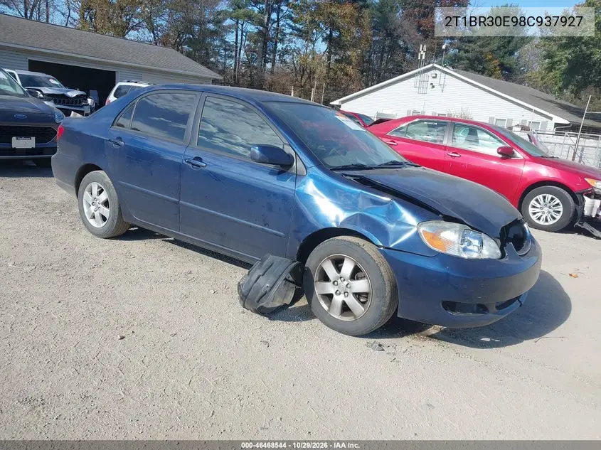 TOYOTA COROLLA 2008, VIN 2T1BR30E98C937927