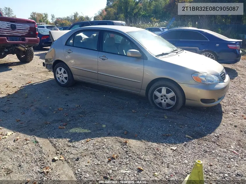 TOYOTA COROLLA 2008, VIN 2T1BR32E08C905087