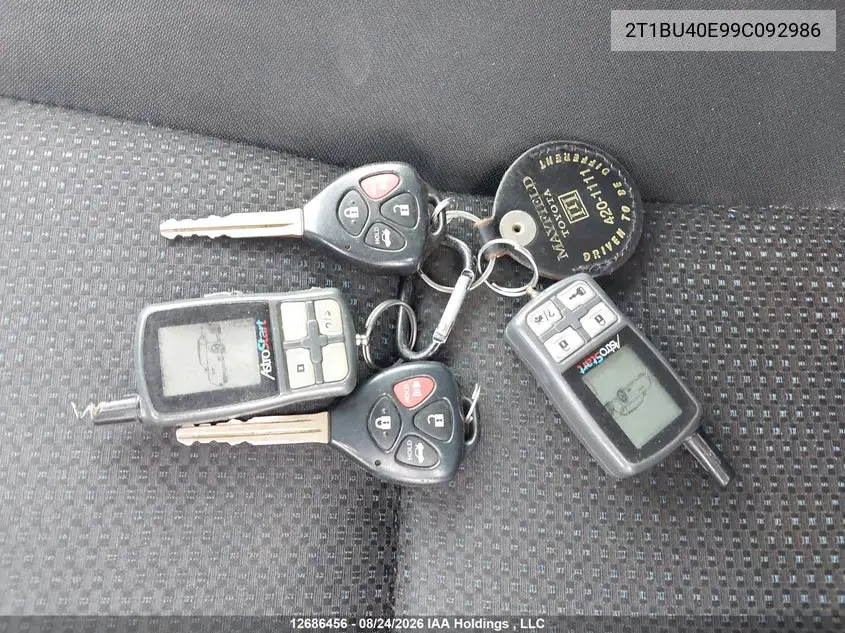 2009 TOYOTA COROLLA VIN 2T1BU40E99C092986 — фото 11