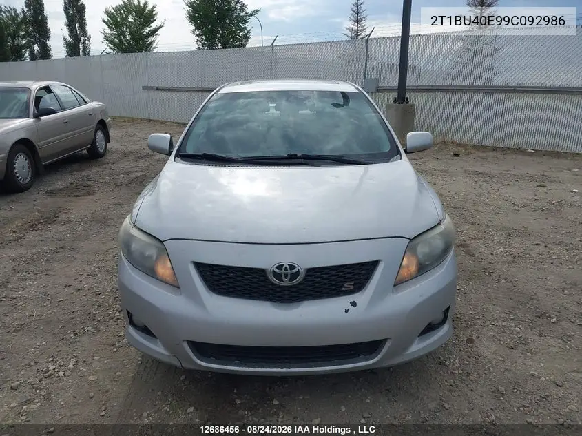 2009 TOYOTA COROLLA VIN 2T1BU40E99C092986 — фото 12