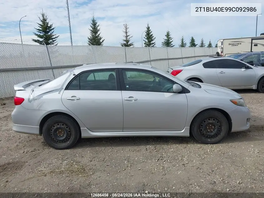 2009 TOYOTA COROLLA VIN 2T1BU40E99C092986 — фото 13