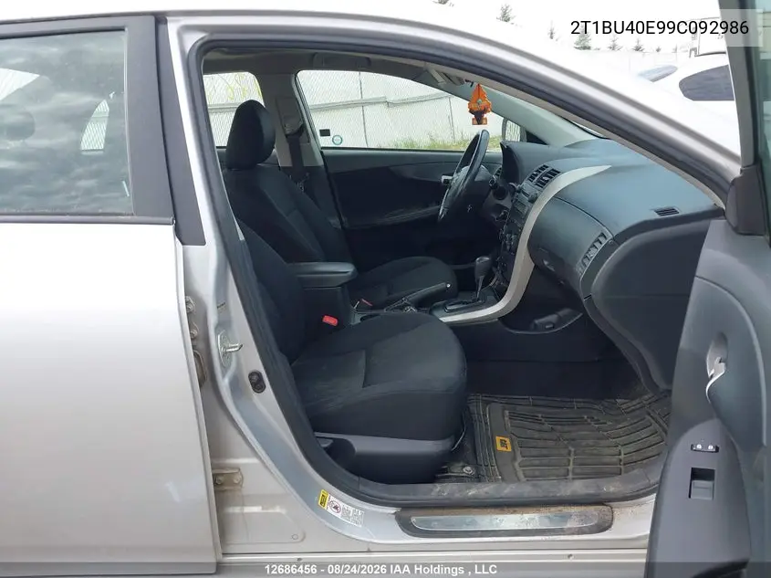 2009 TOYOTA COROLLA VIN 2T1BU40E99C092986 — фото 5