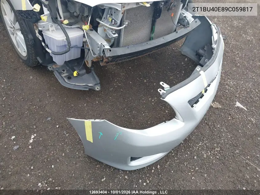 2009 TOYOTA COROLLA VIN 2T1BU40E89C059817 — фото 12