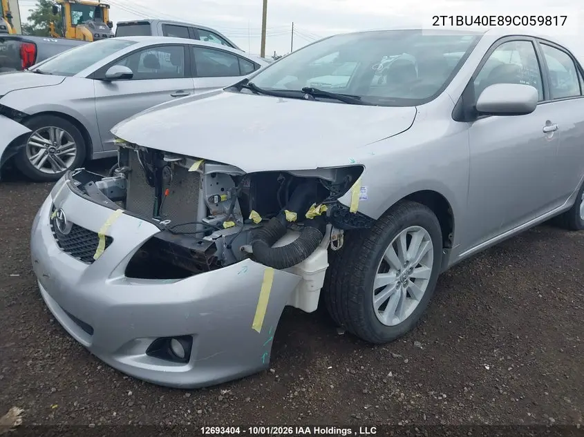 2009 TOYOTA COROLLA VIN 2T1BU40E89C059817 — фото 6