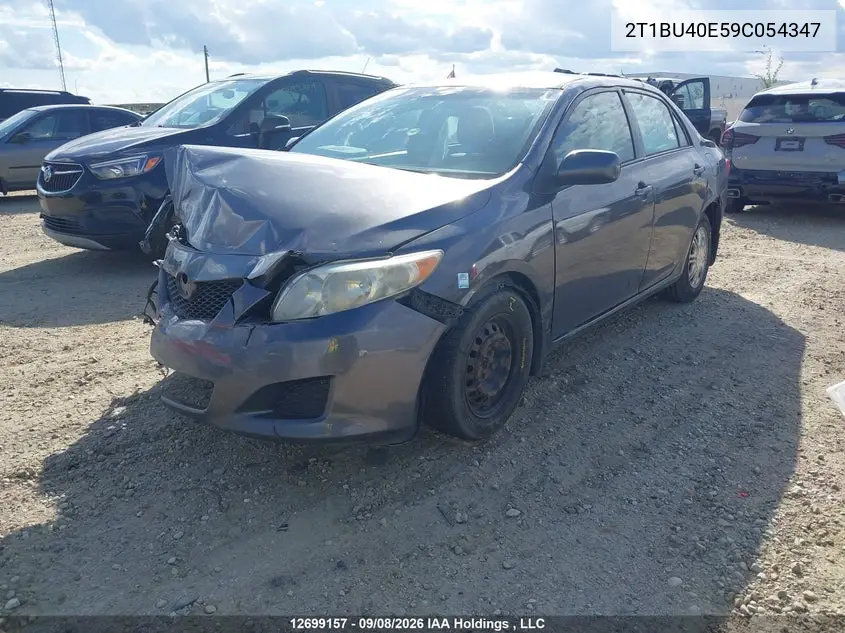 2009 TOYOTA COROLLA VIN 2T1BU40E59C054347 — фото 2