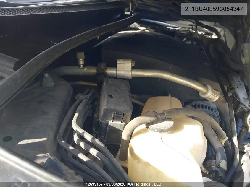 2009 TOYOTA COROLLA VIN 2T1BU40E59C054347 — фото 9