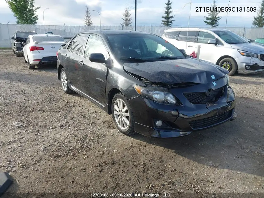 TOYOTA COROLLA 2009, VIN 2T1BU40E59C131508