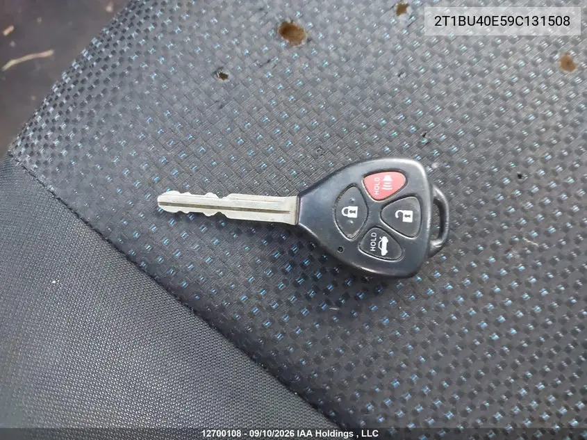2009 TOYOTA COROLLA VIN 2T1BU40E59C131508 — фото 11