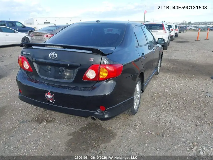 2009 TOYOTA COROLLA VIN 2T1BU40E59C131508 — фото 4