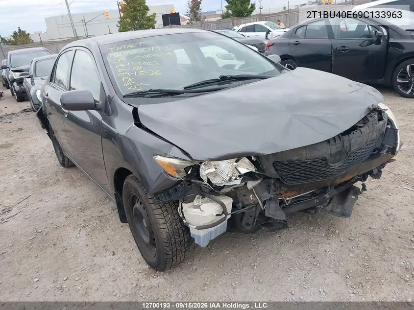 TOYOTA COROLLA 2009, VIN 2T1BU40E69C133963