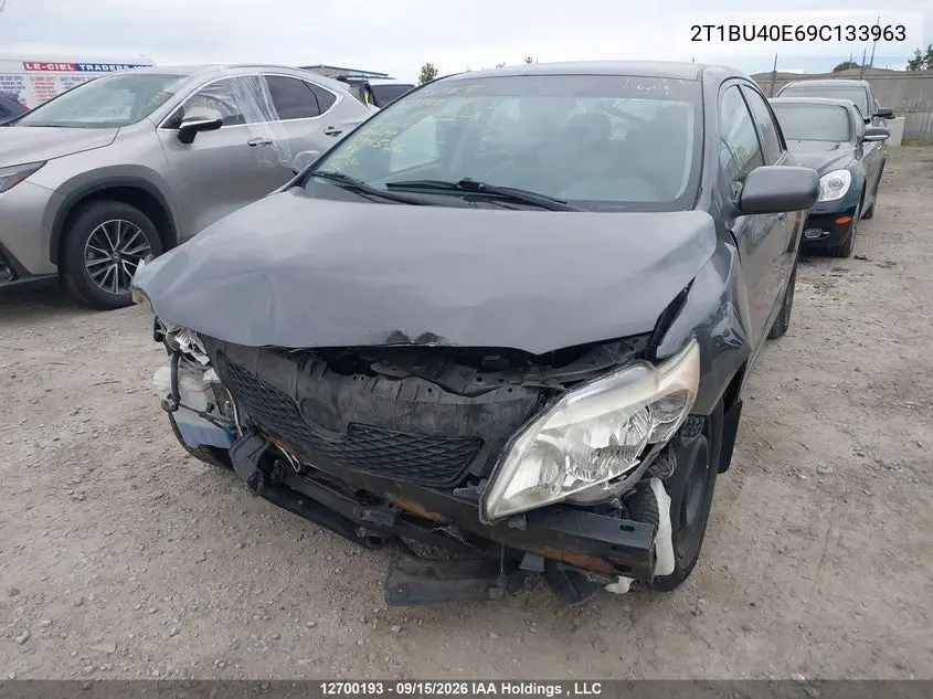 2009 TOYOTA COROLLA VIN 2T1BU40E69C133963 — фото 2