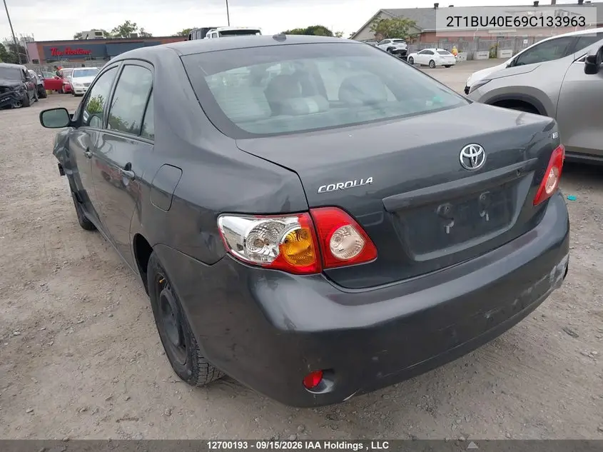 2009 TOYOTA COROLLA VIN 2T1BU40E69C133963 — фото 3
