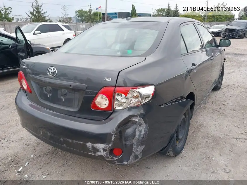 2009 TOYOTA COROLLA VIN 2T1BU40E69C133963 — фото 4