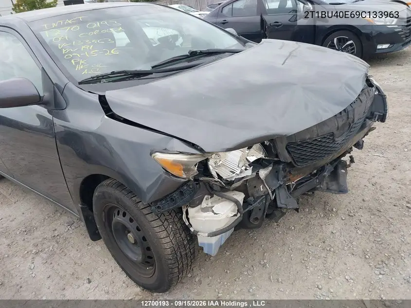2009 TOYOTA COROLLA VIN 2T1BU40E69C133963 — фото 6
