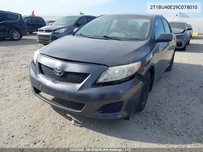 2009 TOYOTA COROLLA VIN 2T1BU40E29C078010 — фото 6