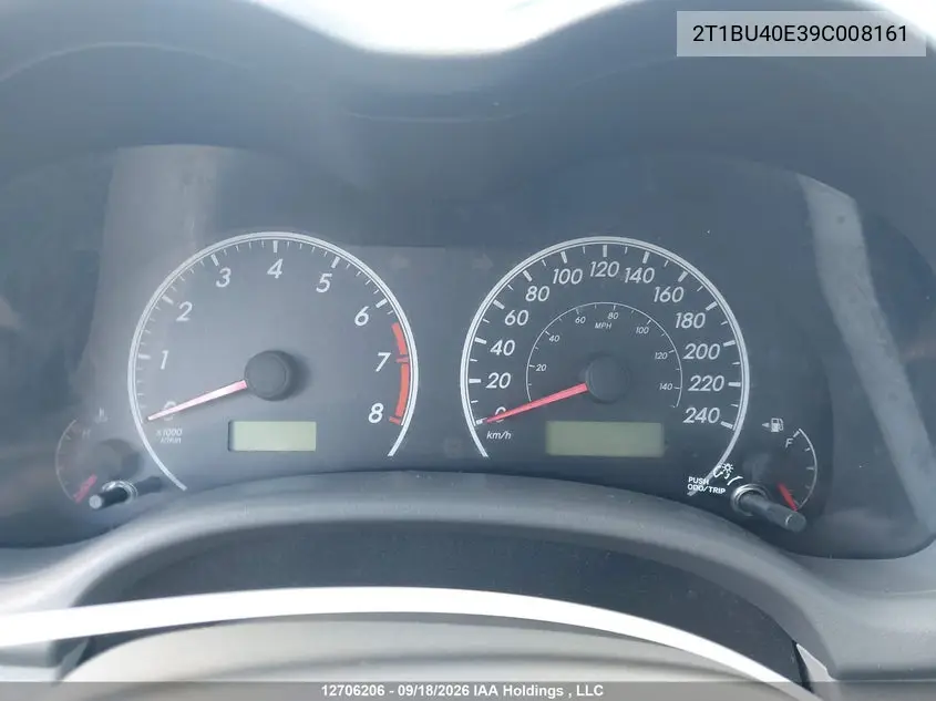 2009 TOYOTA COROLLA VIN 2T1BU40E39C008161 — фото 15