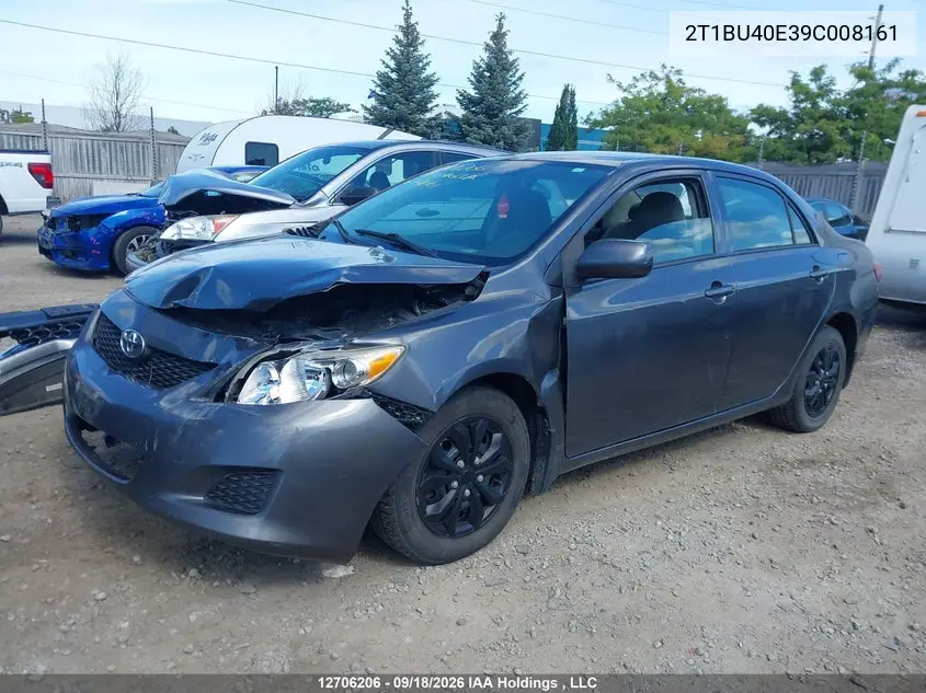 2009 TOYOTA COROLLA VIN 2T1BU40E39C008161 — фото 2
