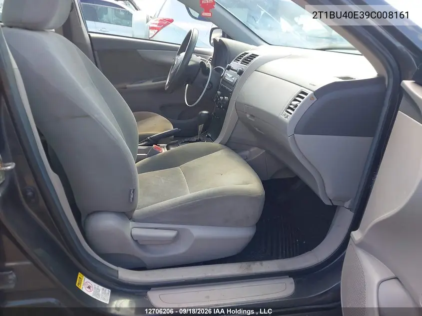 2009 TOYOTA COROLLA VIN 2T1BU40E39C008161 — фото 5