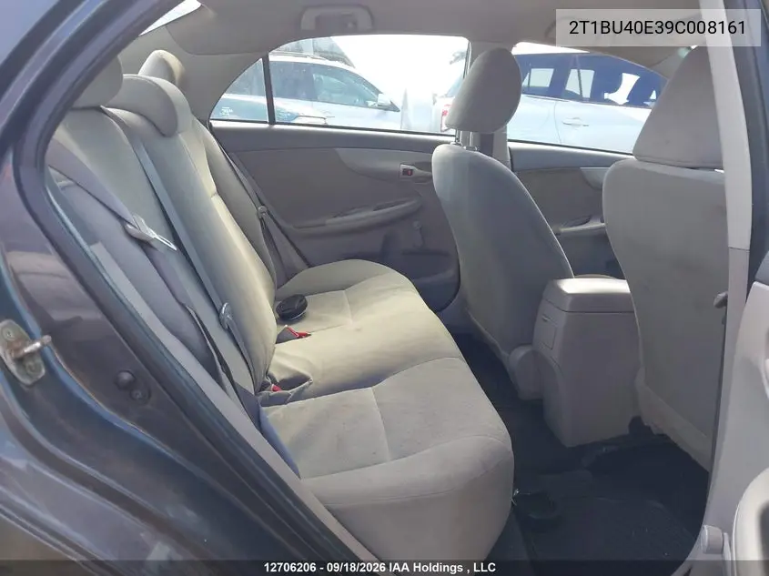 2009 TOYOTA COROLLA VIN 2T1BU40E39C008161 — фото 8