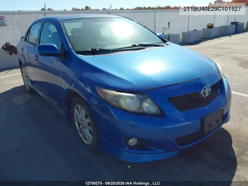 TOYOTA COROLLA 2009, VIN 2T1BU40E29C101527