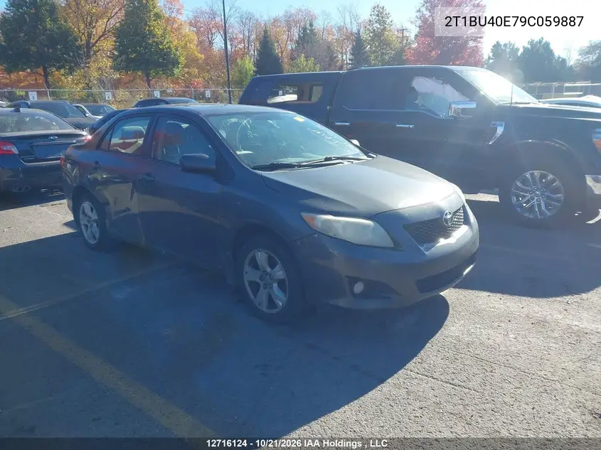 TOYOTA COROLLA 2009, VIN 2T1BU40E79C059887
