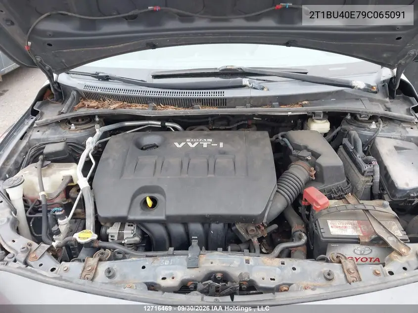 2009 TOYOTA COROLLA VIN 2T1BU40E79C065091 — фото 10