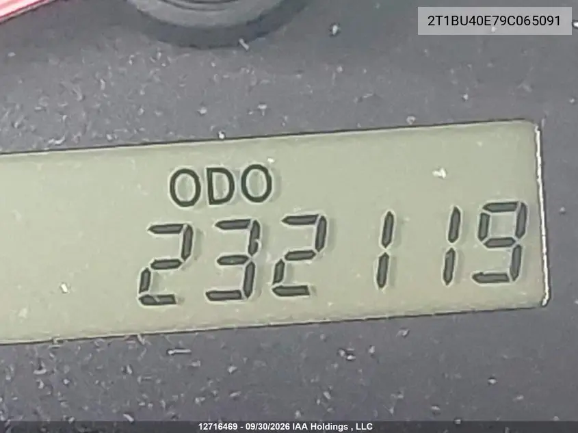 2009 TOYOTA COROLLA VIN 2T1BU40E79C065091 — фото 15