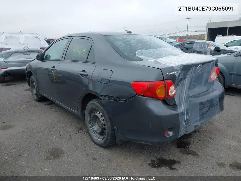 2009 TOYOTA COROLLA VIN 2T1BU40E79C065091 — фото 3