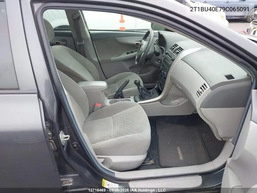 2009 TOYOTA COROLLA VIN 2T1BU40E79C065091 — фото 5