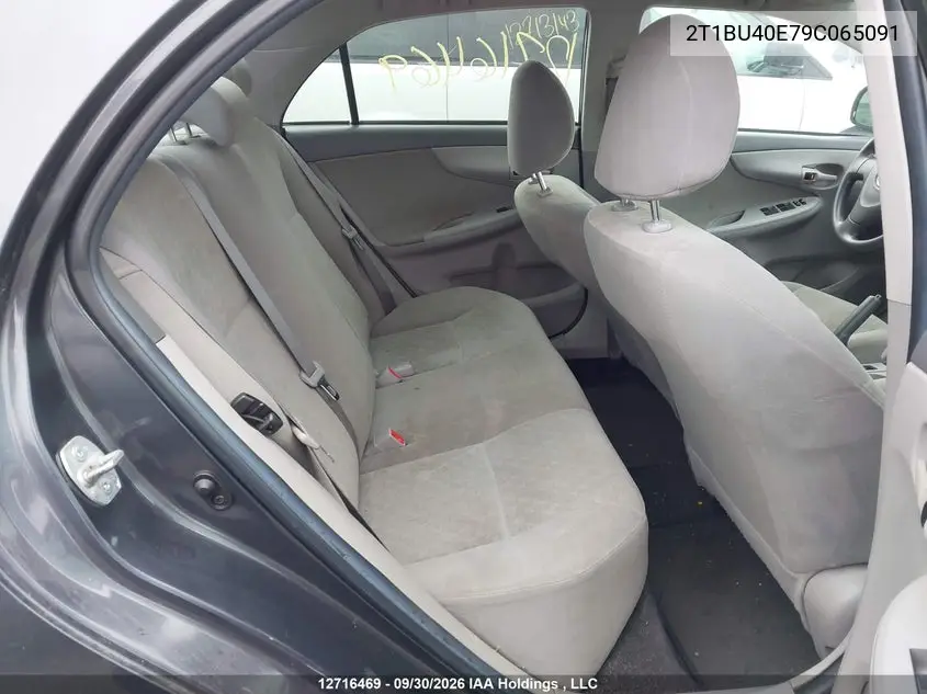2009 TOYOTA COROLLA VIN 2T1BU40E79C065091 — фото 8