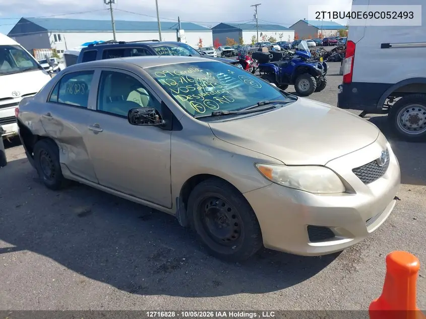 TOYOTA COROLLA 2009, VIN 2T1BU40E69C052493