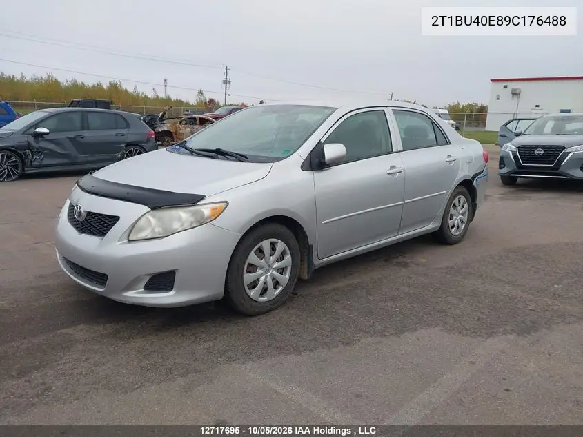 2009 TOYOTA COROLLA VIN 2T1BU40E89C176488 — фото 2