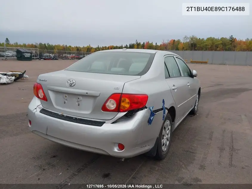 2009 TOYOTA COROLLA VIN 2T1BU40E89C176488 — фото 6