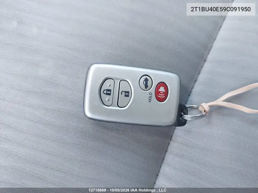 2009 TOYOTA COROLLA VIN 2T1BU40E59C091950 — фото 11