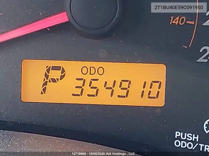 2009 TOYOTA COROLLA VIN 2T1BU40E59C091950 — фото 15