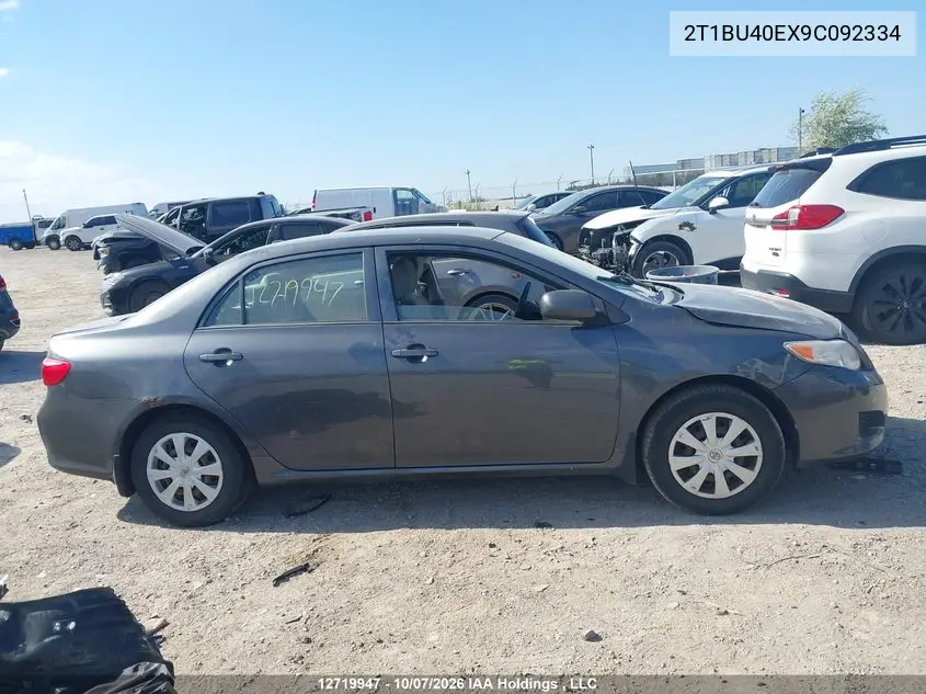 2009 TOYOTA COROLLA VIN 2T1BU40EX9C092334 — фото 13