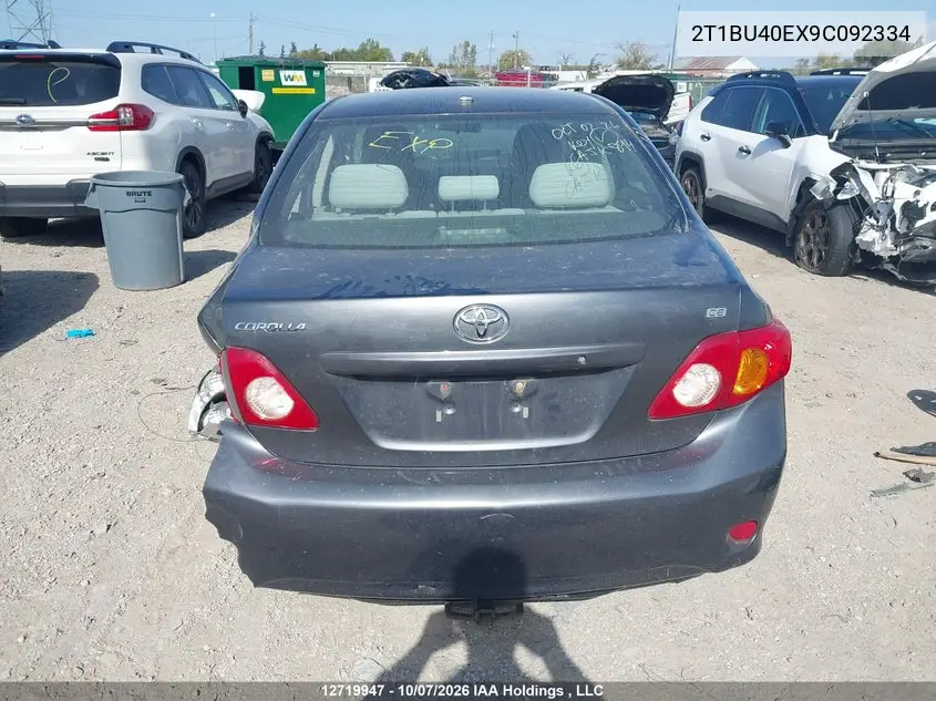 2009 TOYOTA COROLLA VIN 2T1BU40EX9C092334 — фото 16
