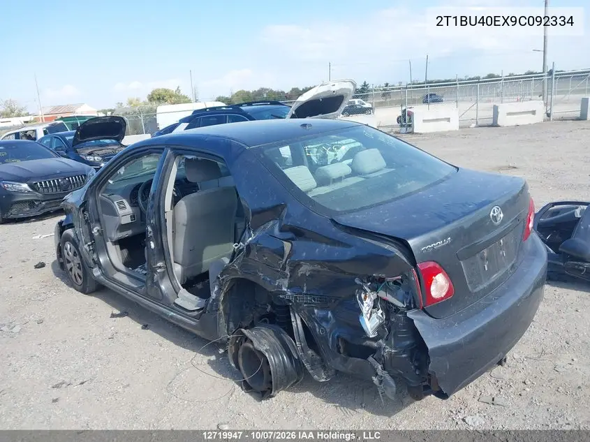 2009 TOYOTA COROLLA VIN 2T1BU40EX9C092334 — фото 3