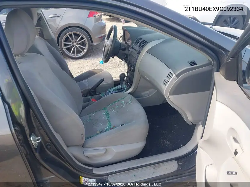 2009 TOYOTA COROLLA VIN 2T1BU40EX9C092334 — фото 5