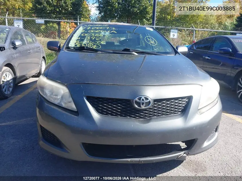 2009 TOYOTA COROLLA VIN 2T1BU40E99C003885 — фото 13
