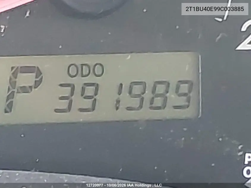 2009 TOYOTA COROLLA VIN 2T1BU40E99C003885 — фото 16