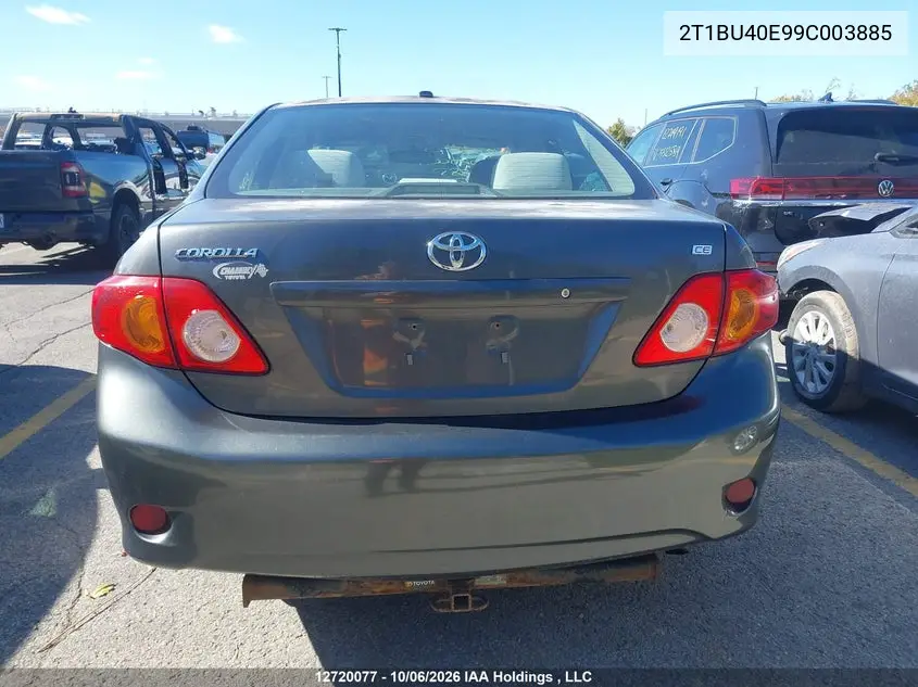 2009 TOYOTA COROLLA VIN 2T1BU40E99C003885 — фото 17