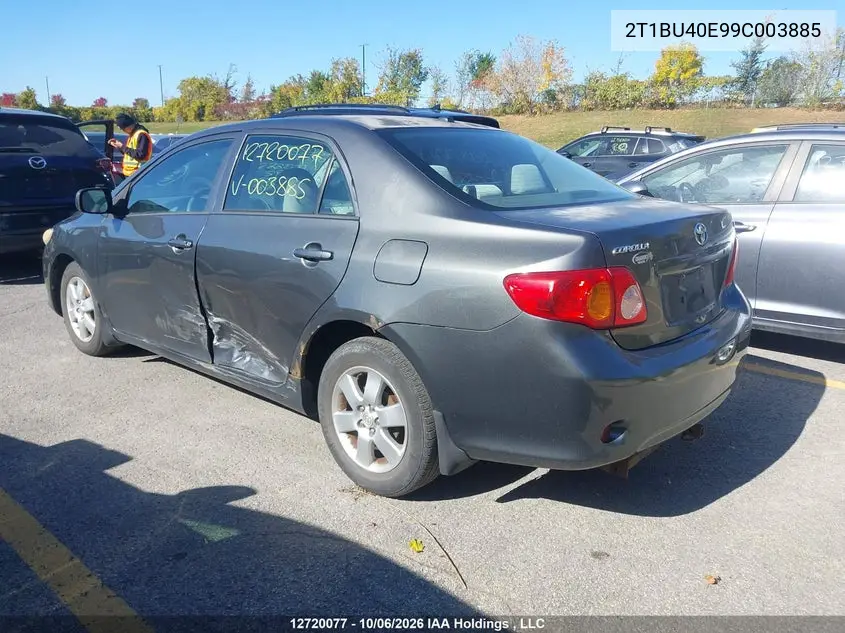 2009 TOYOTA COROLLA VIN 2T1BU40E99C003885 — фото 3