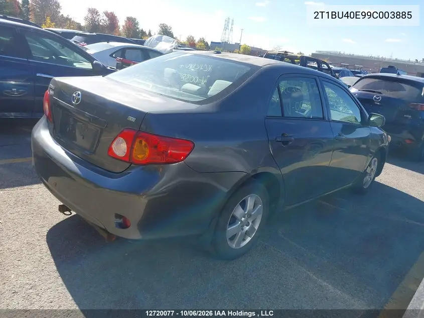 2009 TOYOTA COROLLA VIN 2T1BU40E99C003885 — фото 4