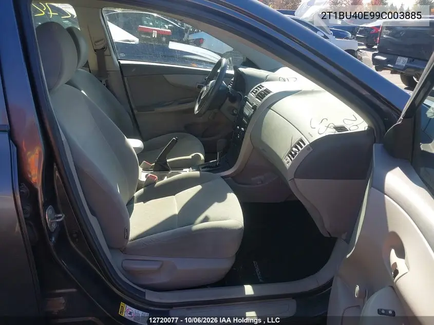 2009 TOYOTA COROLLA VIN 2T1BU40E99C003885 — фото 5