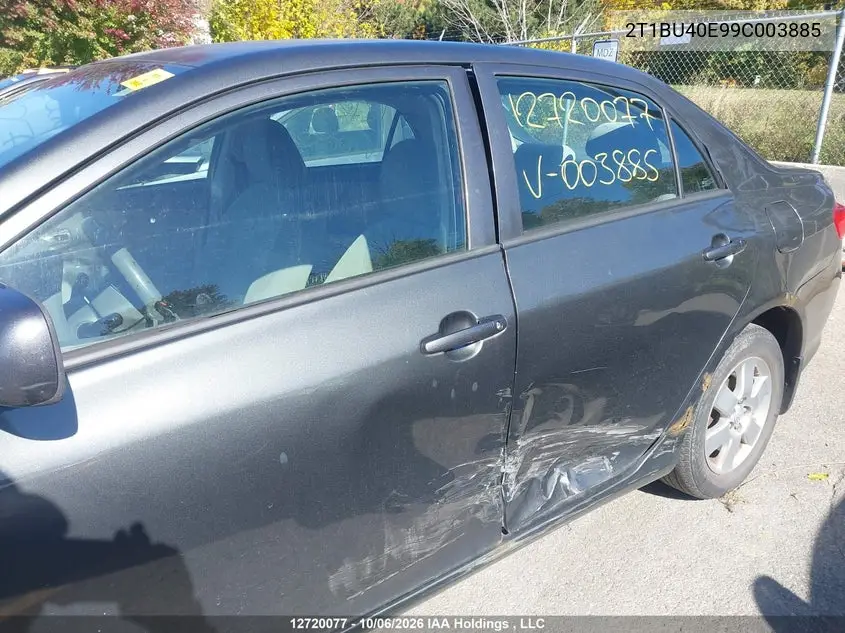 2009 TOYOTA COROLLA VIN 2T1BU40E99C003885 — фото 6