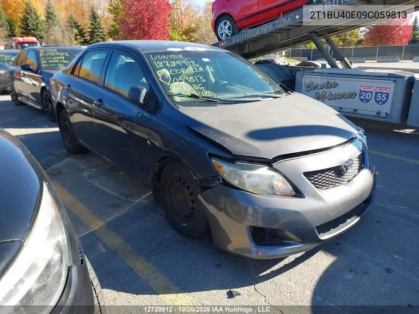 TOYOTA COROLLA 2009, VIN 2T1BU40E09C059813